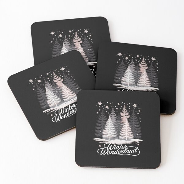Item preview, Winter Wonderland Trendy Holiday Winter Forest , Winter Vibes Evergreen Trees and Snowflakes designed and sold by EllenJast.