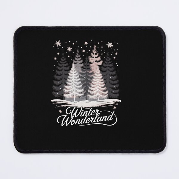 Item preview, Winter Wonderland Trendy Holiday Winter Forest , Winter Vibes Evergreen Trees and Snowflakes designed and sold by EllenJast.