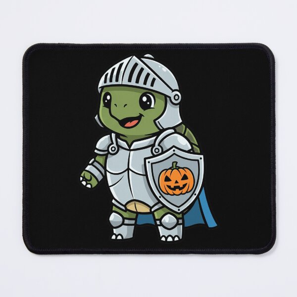 Item preview, Cute Halloween Turtle Knight with Pumpkin Shield designed and sold by k3rstman1.