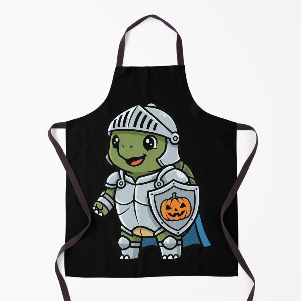 Item preview, Cute Halloween Turtle Knight with Pumpkin Shield designed and sold by k3rstman1.