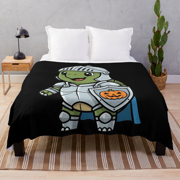 Item preview, Cute Halloween Turtle Knight with Pumpkin Shield designed and sold by k3rstman1.
