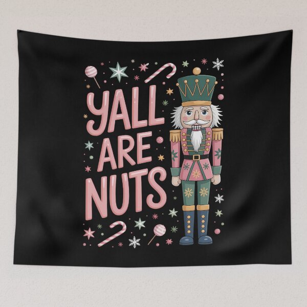 Item preview, Y'all are Nuts Nutcracker Merry Christmas Xmas Pajamas designed and sold by EllenJast.