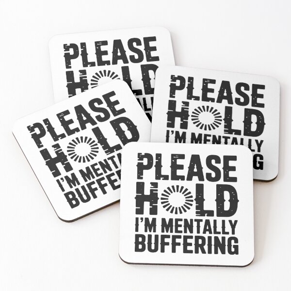 Item preview, Please Hold I’m Mentally Buffering T-Shirt | Grunge Glitch Humor Graphic Tee designed and sold by DmaarGroup.