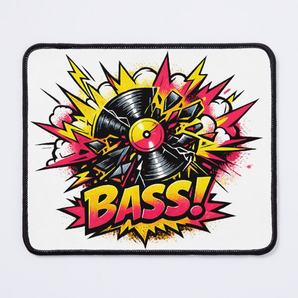 Item preview, BASS Explosion Comic Pop Art designed and sold by ZenRave Designs.