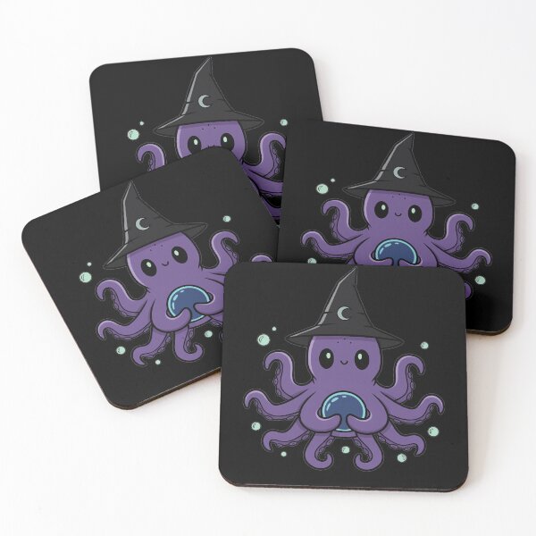 Item preview, Kawaii Magical Octopus Witch with Crystal Ball designed and sold by k3rstman1.