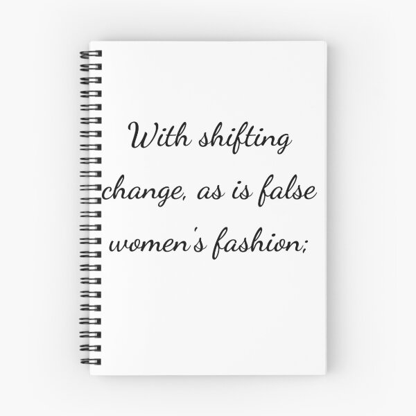 Item preview, "With shifting change, as is false women's fashion;" - handwriting black designed and sold by ariksworld.