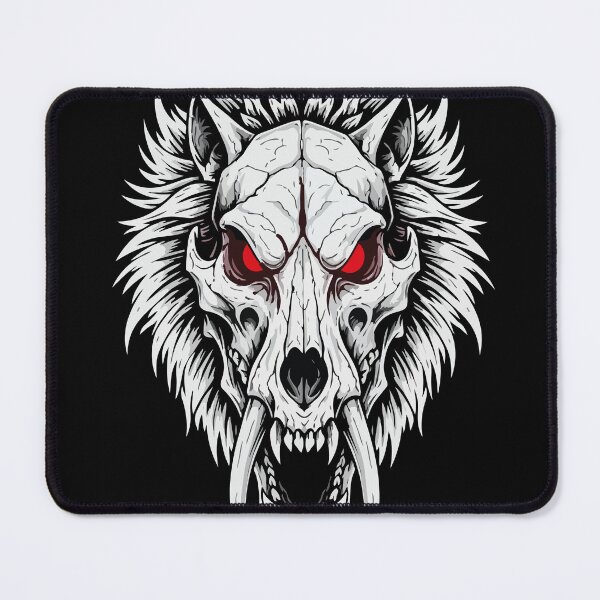 Item preview, Shamanic Red-Eyes Red-Eyes Sabertooth Wolf Skull designed and sold by PixelStudioBe.