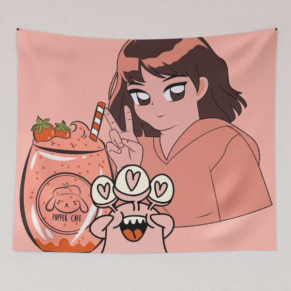 Item preview, Kawaii Strawberry Smoothie & Peace Sign Anime Girl designed and sold by Kanniax.