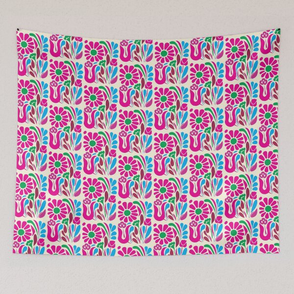 Item preview, Cool Colorful Capacious Folk Floral Abstract Design designed and sold by CharlottePlaceArt.
