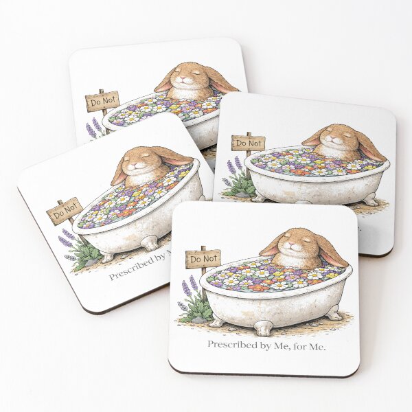 Item preview, Prescribed By Me For Me Bunny Flower Bath Sticker designed and sold by Gentlestate.
