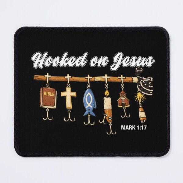 Item preview, Hooked On Jesus Funny Fishing Christ Faith Bible designed and sold by dal-koz-ar.