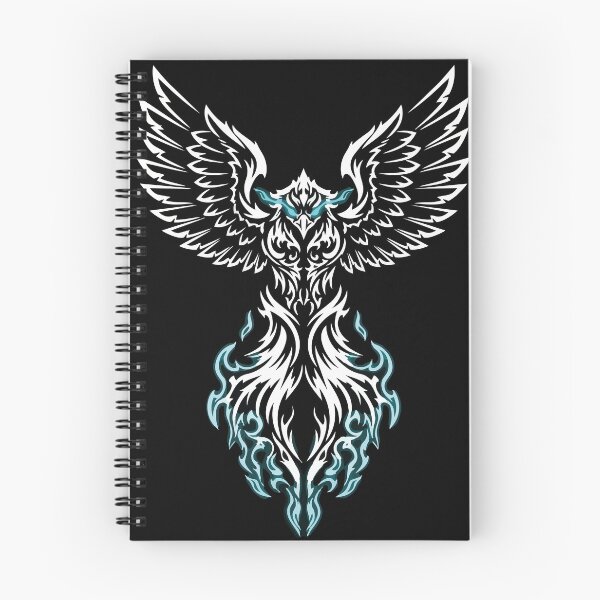 Item preview, Ice Phoenix Bird with Blue and White Flames designed and sold by PixelStudioBe.