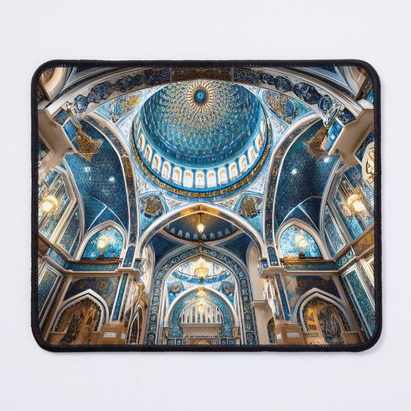 Item preview, Stunning Blue Mosaic Architecture with Intricate Details designed and sold by Artessie.