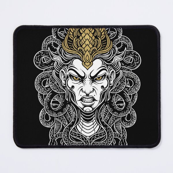 Item preview, Gold and White Gorgon Medusa Mask Mythological Totem designed and sold by PixelStudioBe.