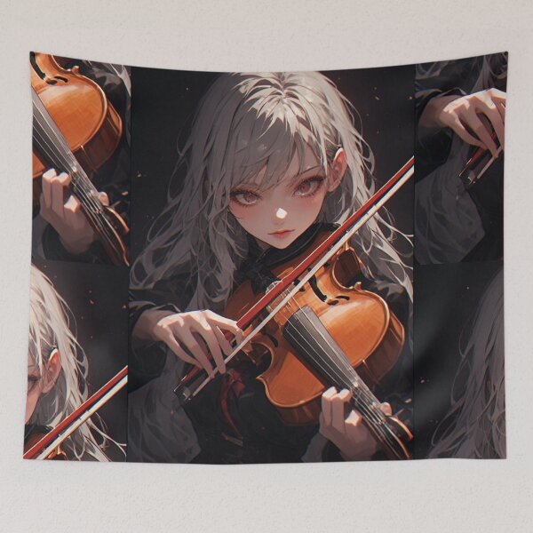 Item preview, Elegant gothic woman with violin designed and sold by ArtsJulian.