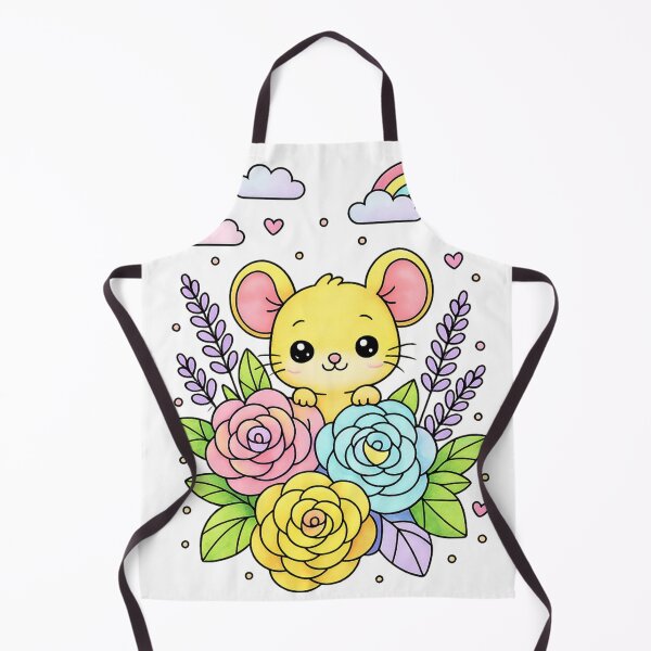 Artikelvorschau, Maus und Blumen – Niedliches florales Tierdesign entworfen und verkauft von SoftSproutstu.