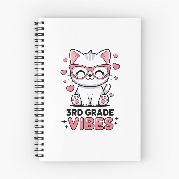Item preview, Third 3rd Grade Vibes Back to School Cute Cat Cute For Girls designed and sold by EllenJast.