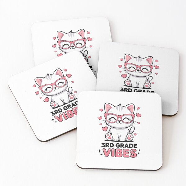 Item preview, Third 3rd Grade Vibes Back to School Cute Cat Cute For Girls designed and sold by EllenJast.