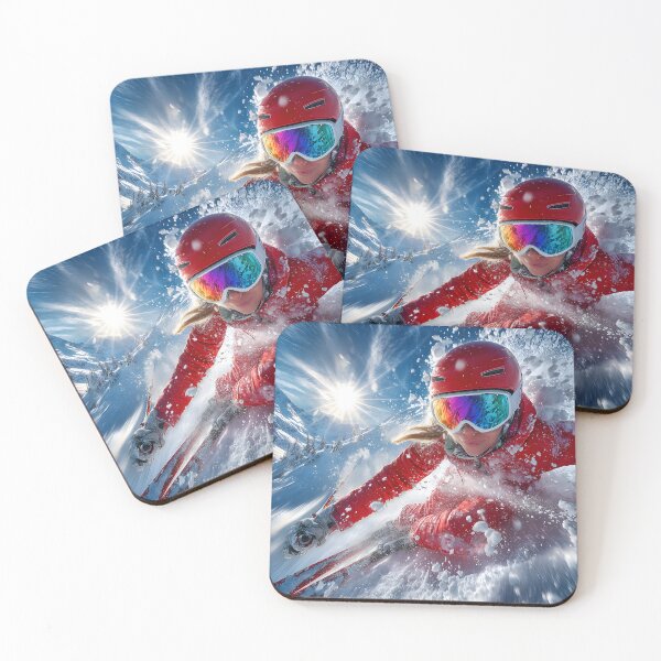 Item preview, Daring Skiing Adventure in Majestic Winter Landscape designed and sold by Artessie.
