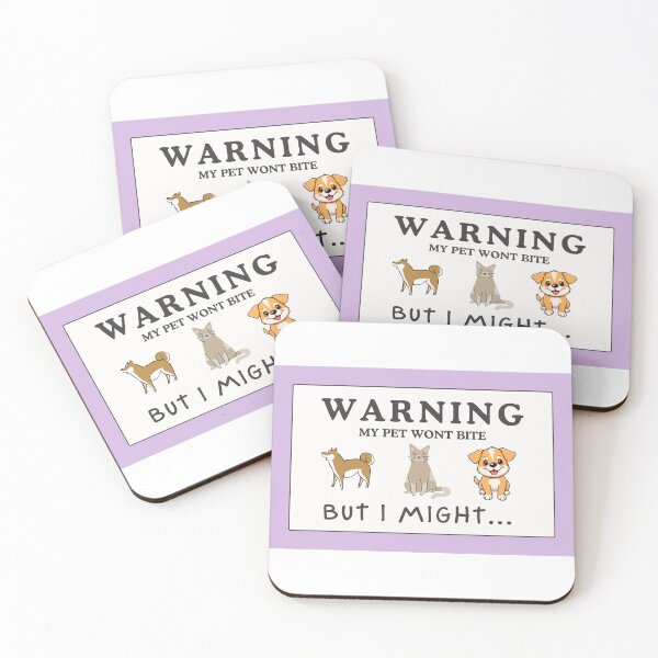 Item preview, Funny Pet Warning Sticker – My Pet Is Friendly But I’m Not designed and sold by Mildly Offensive Club.