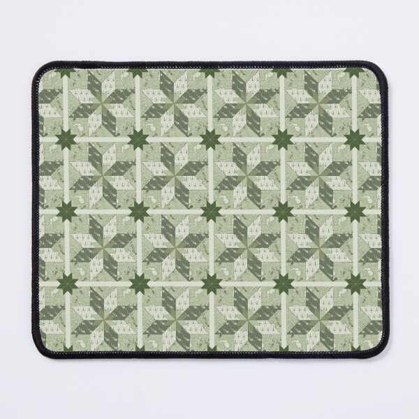 Item preview, Salt Water Shallows sea star patchwork in sea sage green designed and sold by LisaLeQuelenec.