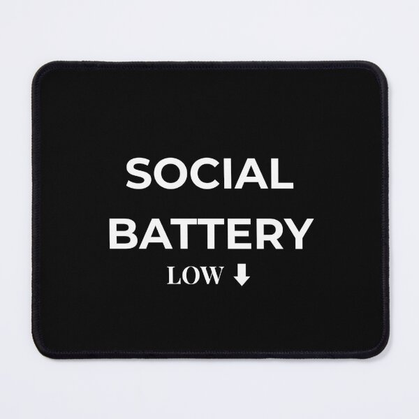 Item preview, Social Battery Low Shirt – Introvert Humor Antisocial Mood Minimalist T-Shirt designed and sold by PrintFusion-Co.