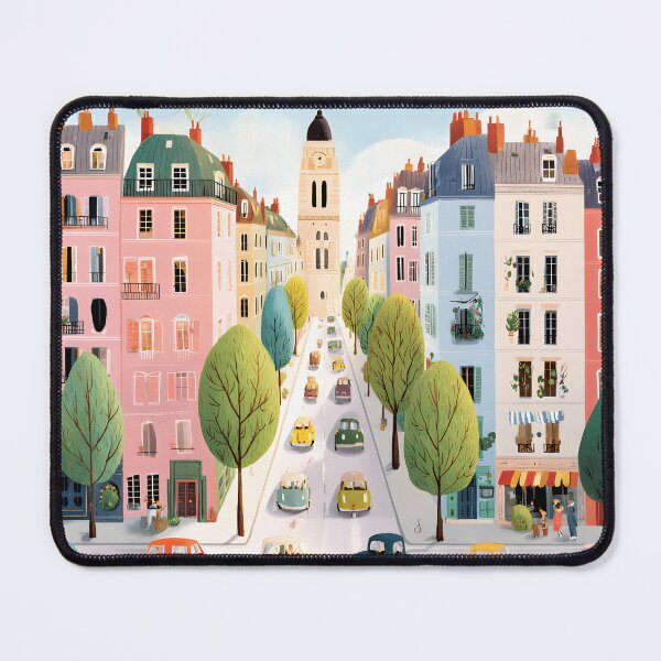 Item preview, Charming Paris Street Scene with Colorful Buildings designed and sold by Artessie.