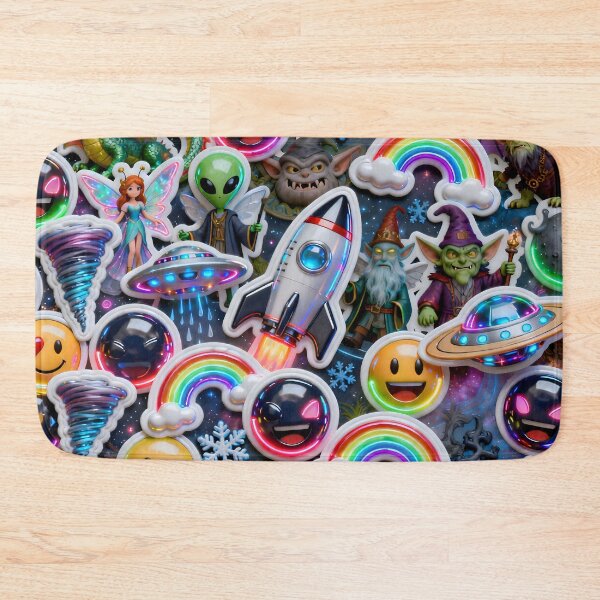 Item preview, Ultimate 3D Emoji Stickerbomb – Crazy Expression Collage designed and sold by RH Design Lab.