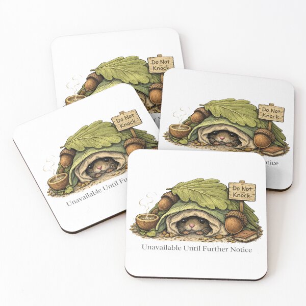 Item preview, Unavailable Until Further Notice Mouse Hideout Sticker designed and sold by Gentlestate.