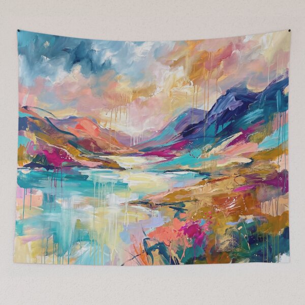 Item preview, Colourful Connemara Coast Abstract Painting designed and sold by Printpix.