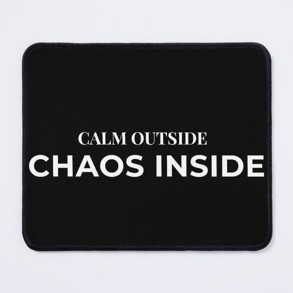 Item preview, Calm Outside Chaos Inside Shirt – Anxiety Quote Emotional Minimalist T-Shirt designed and sold by PrintFusion-Co.