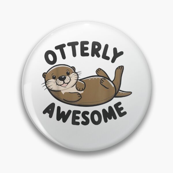 Item preview, otterly awesome funny otter sea animal retro designed and sold by 3INEKMIZAN.