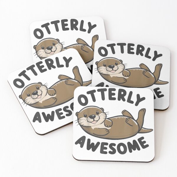 Item preview, otterly awesome funny otter sea animal retro designed and sold by 3INEKMIZAN.
