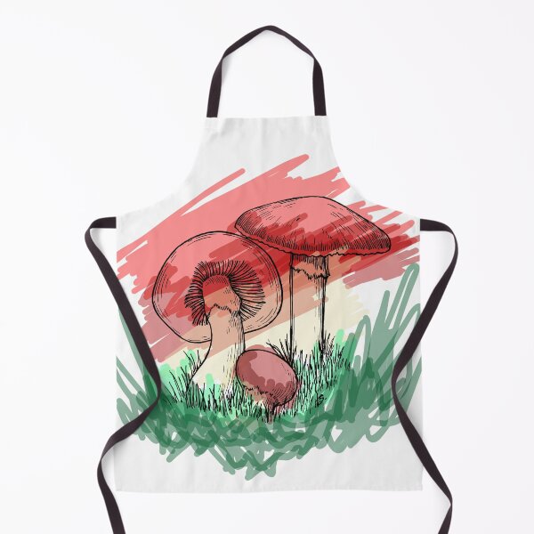 Item preview, Wild Mushrooms in Grass — Cottagecore Ink Art designed and sold by Yesss-Mau.