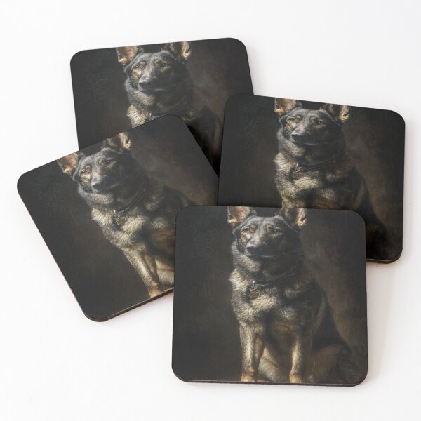 Item preview, Regal German Shepherd Dog Classic Portrait Art designed and sold by NicolasGlowArt.