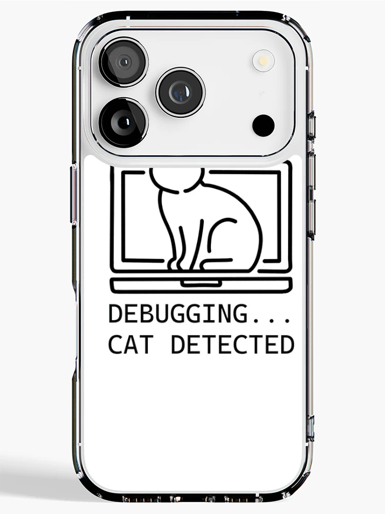 Thumbnail 1 of 5, iPhone Case, Cat Debugging Keyboard Programmer Joke designed and sold by Code Monkeys.