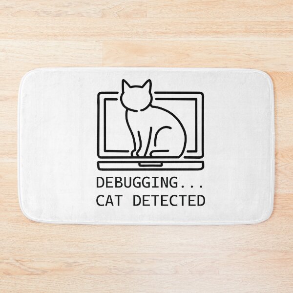 Item preview, Cat Debugging Keyboard Programmer Joke designed and sold by Code  Monkeys.