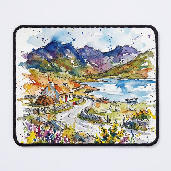 Item preview, Connemara Cottage Watercolour Landscape designed and sold by Printpix.