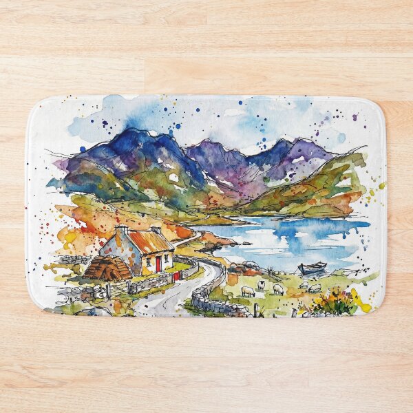Item preview, Connemara Cottage Watercolour Landscape designed and sold by Printpix.