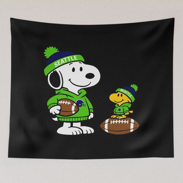 Item preview, Seattle Seahawks Snoopy And Woodstock Football designed and sold by JonathalIngham.