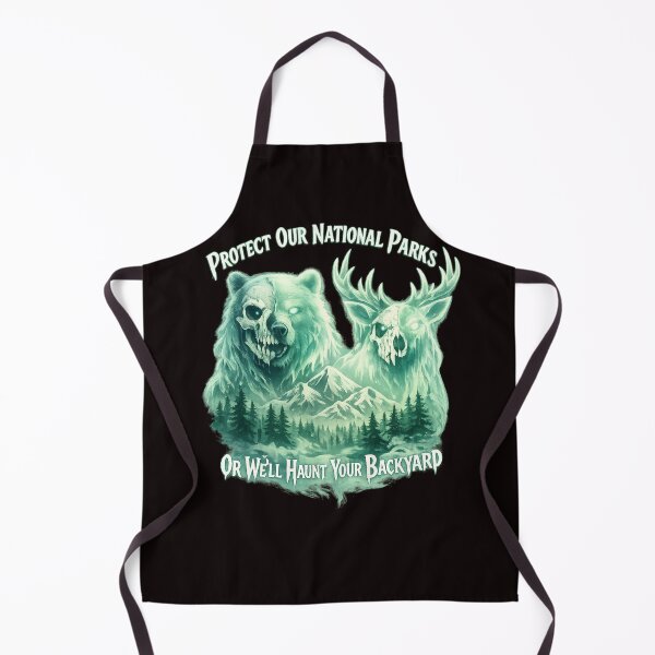 Item preview, Ghost Bear & Deer – Protect Our National Parks Horror Nature Design designed and sold by FrameFlow.
