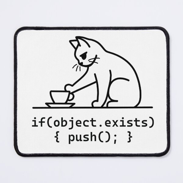 Item preview, Cat Logic Push Object Joke designed and sold by Code  Monkeys.
