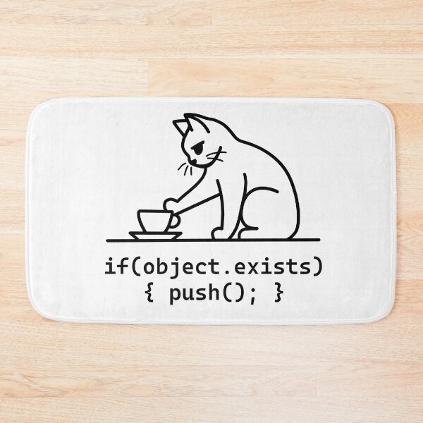 Item preview, Cat Logic Push Object Joke designed and sold by Code  Monkeys.