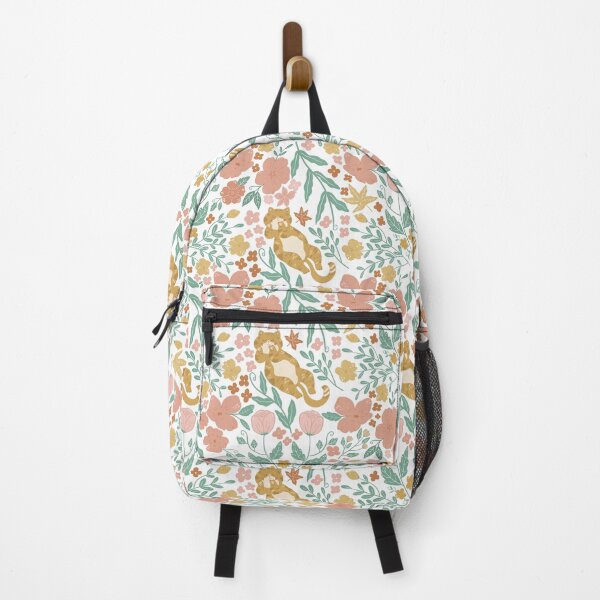 Item preview, Seamless Cute Cat Floral Pattern with Flowers and Leaves in Pastel Colors designed and sold by Tarathai.