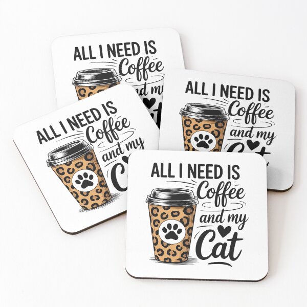 Item preview, Cute Cat & Coffee designed and sold by IdunayaStore.