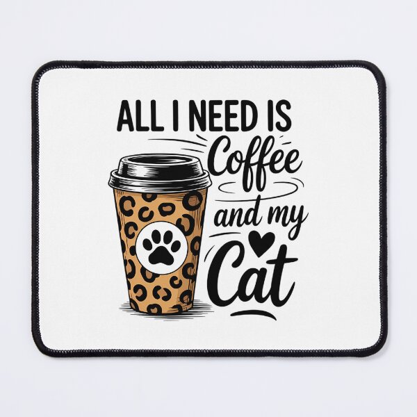 Item preview, Cute Cat & Coffee designed and sold by IdunayaStore.