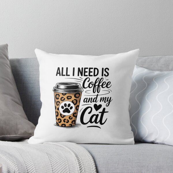 Item preview, Cute Cat & Coffee designed and sold by IdunayaStore.