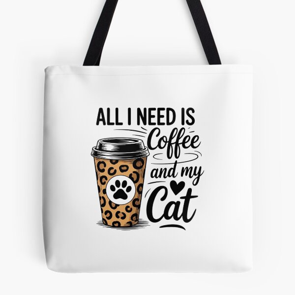 Item preview, Cute Cat & Coffee designed and sold by IdunayaStore.
