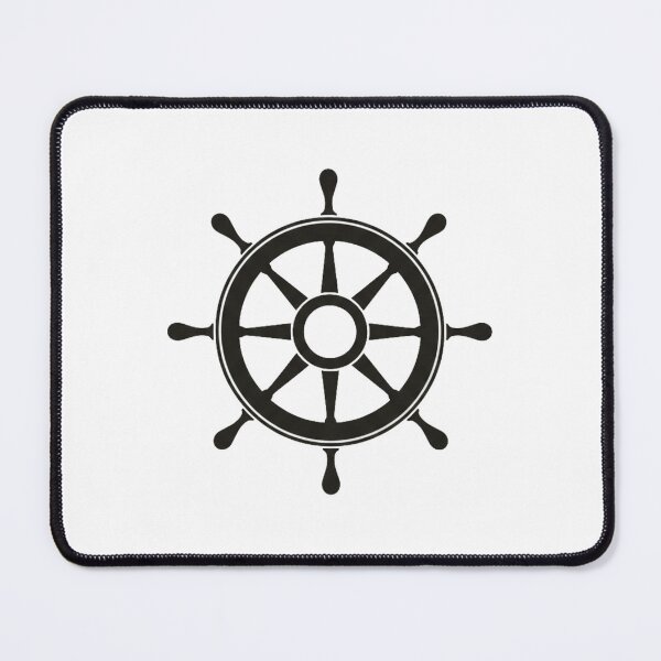Item preview, Minimalist Nautical Ships Wheel Boat Helm Silhouette designed and sold by octozap.