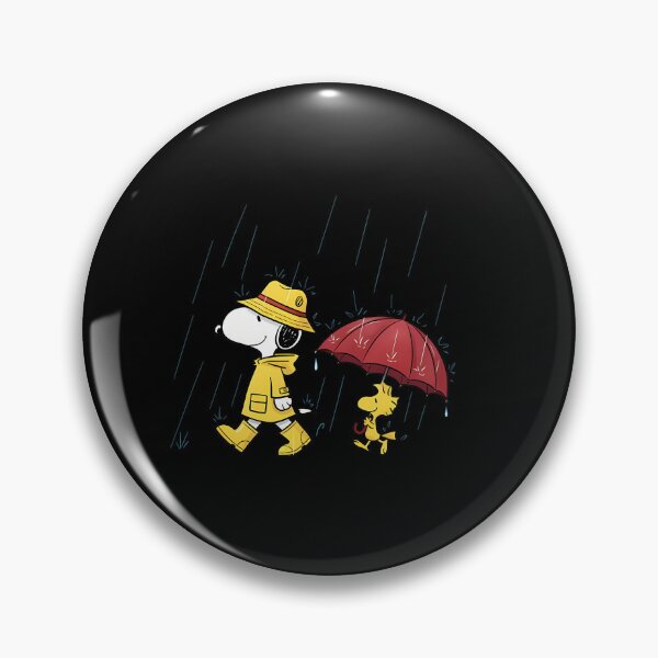 Aperçu de l'œuvre Snoopy et Woodstock marchent sous la pluie créée et vendue par JonathalIngham.